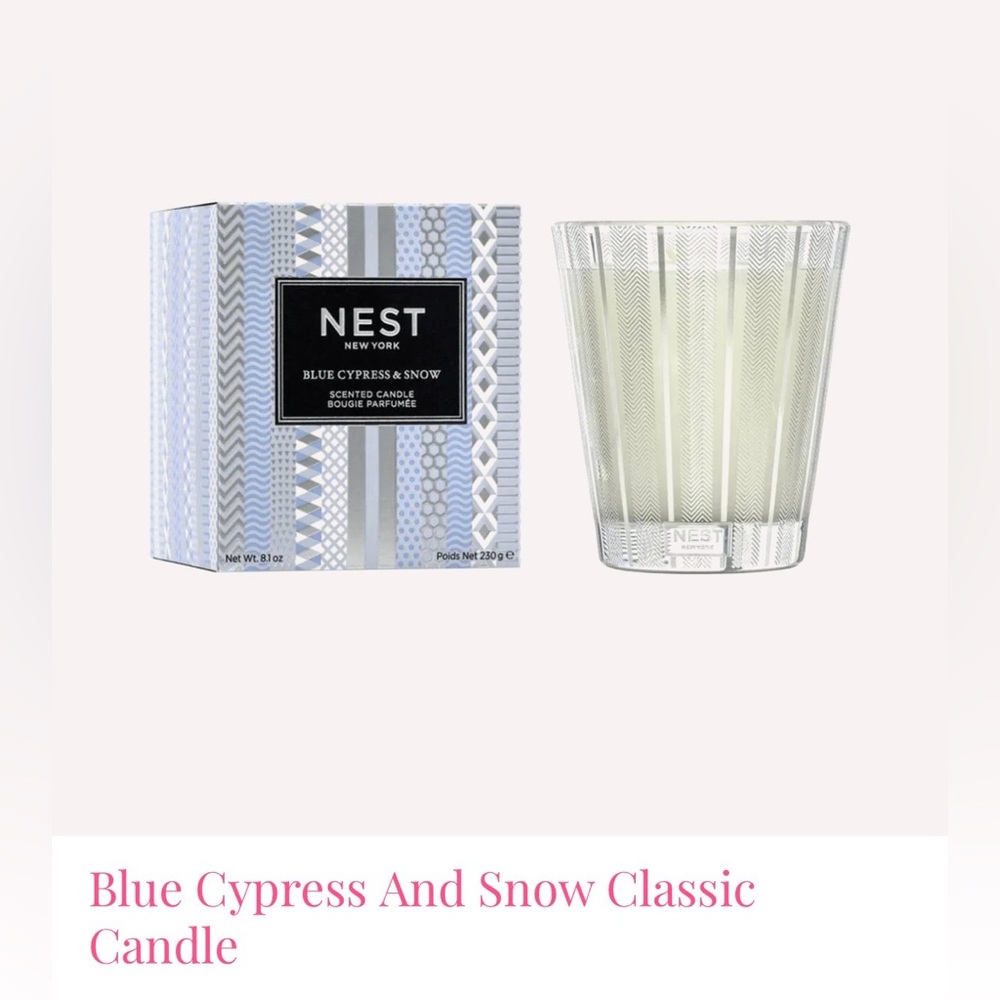 New Nest Blue Cypress & Snow Candle